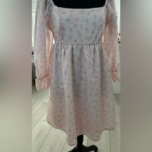 Thirty/Thirty babydoll dress - floral dollette dress   size L#229